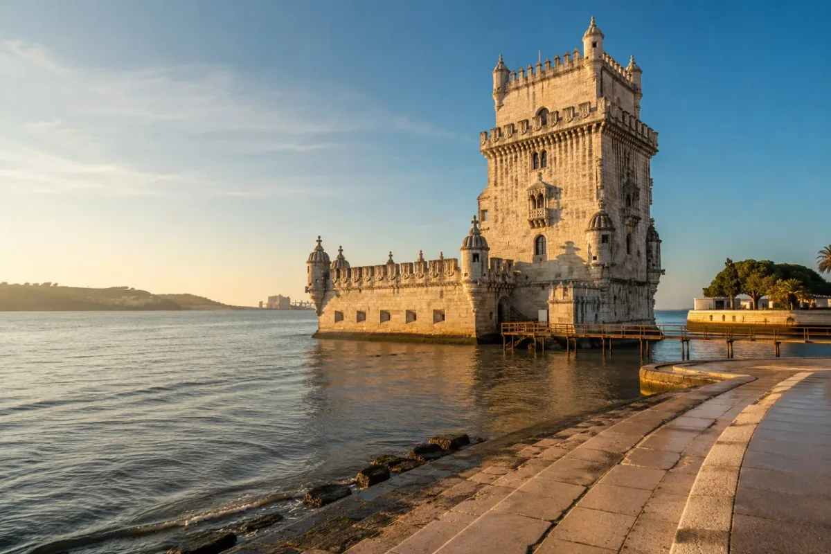 Belém Tower on the Tagus at sunrise