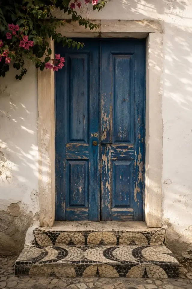 Blue Portuguese doorway detail
